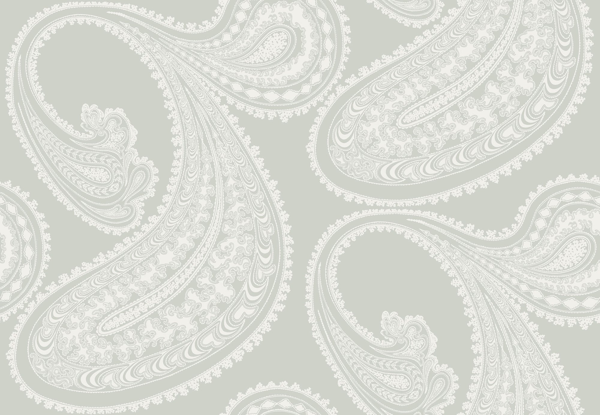 Rajapur - White on Soft Olive