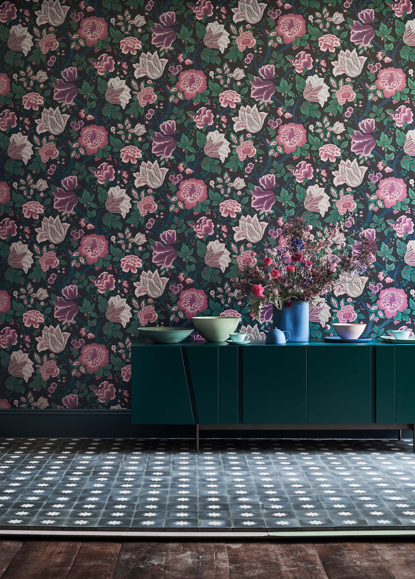 Midsummer Bloom - Mulberry, Purple & Teal