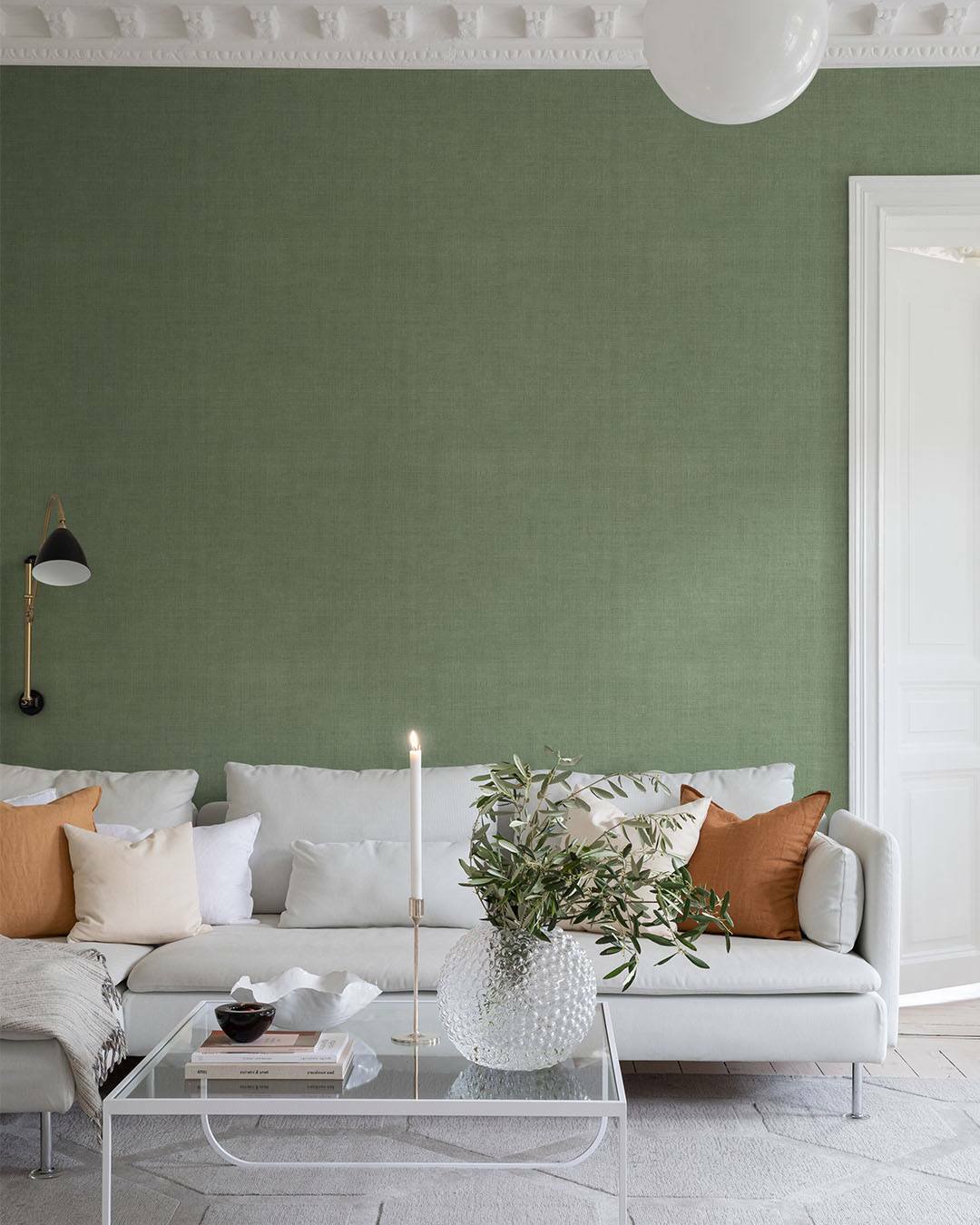 Jute - Green - Tapetprøve tapetprøve