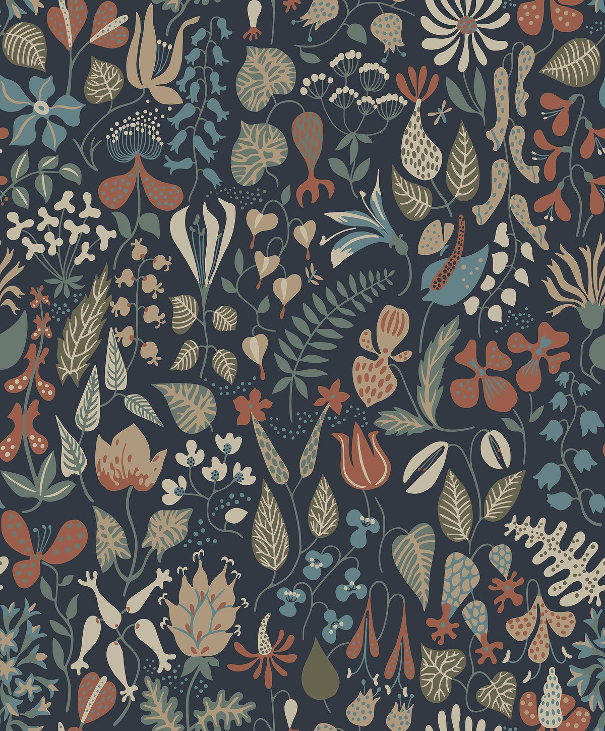 Stig Lindberg - Herbarium - Dark Blue