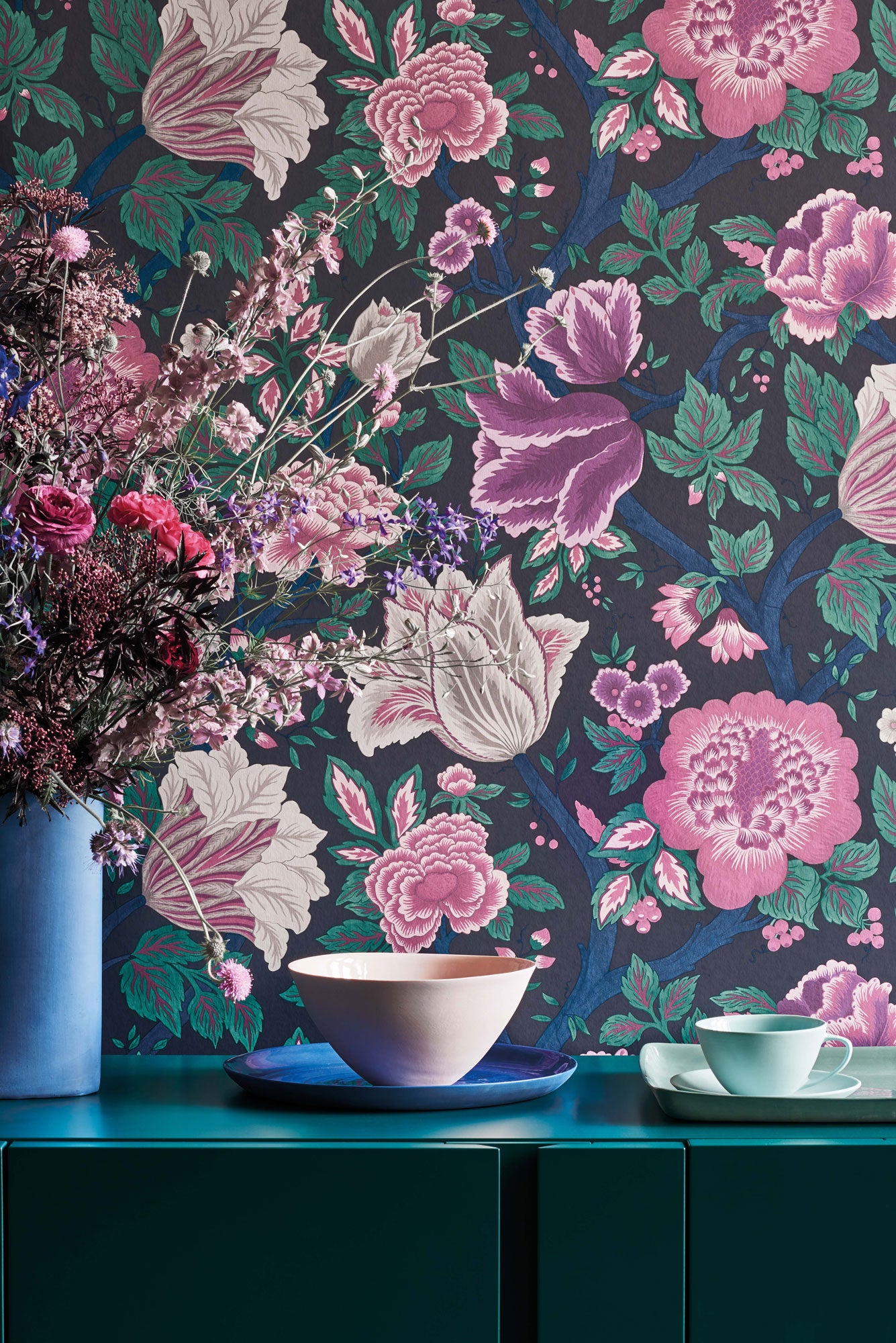 Midsummer Bloom - Mulberry, Purple & Teal