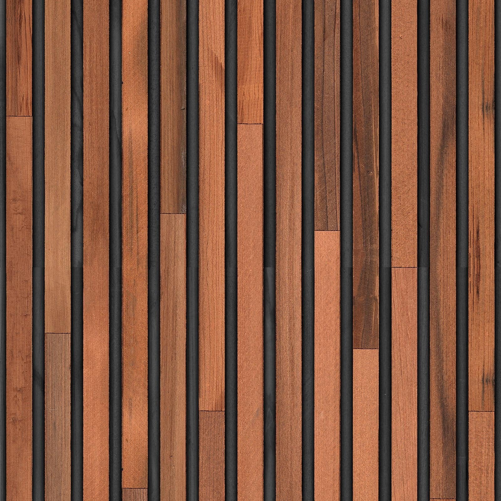 Timber Strips - Teak on black