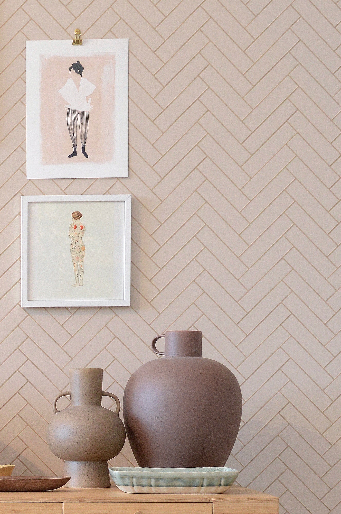 Herringbone - Sandy Beige