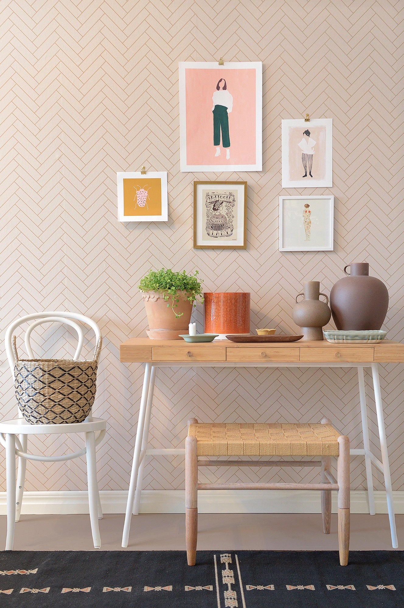 Herringbone - Sandy Beige