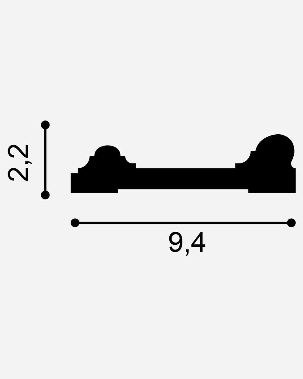 DX121-2300 Duropolymer Vægliste