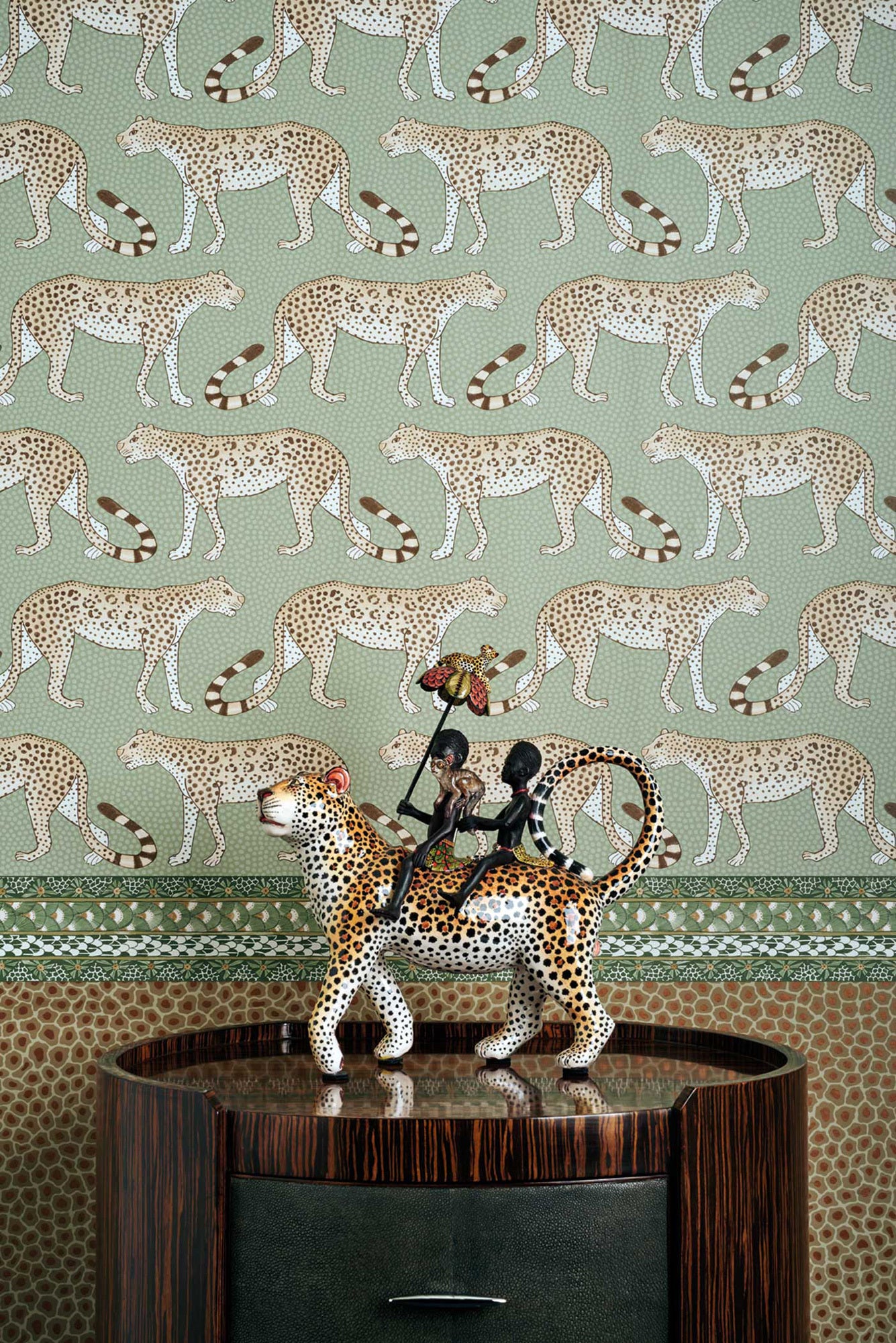 Leopard Walk - Dusty Green