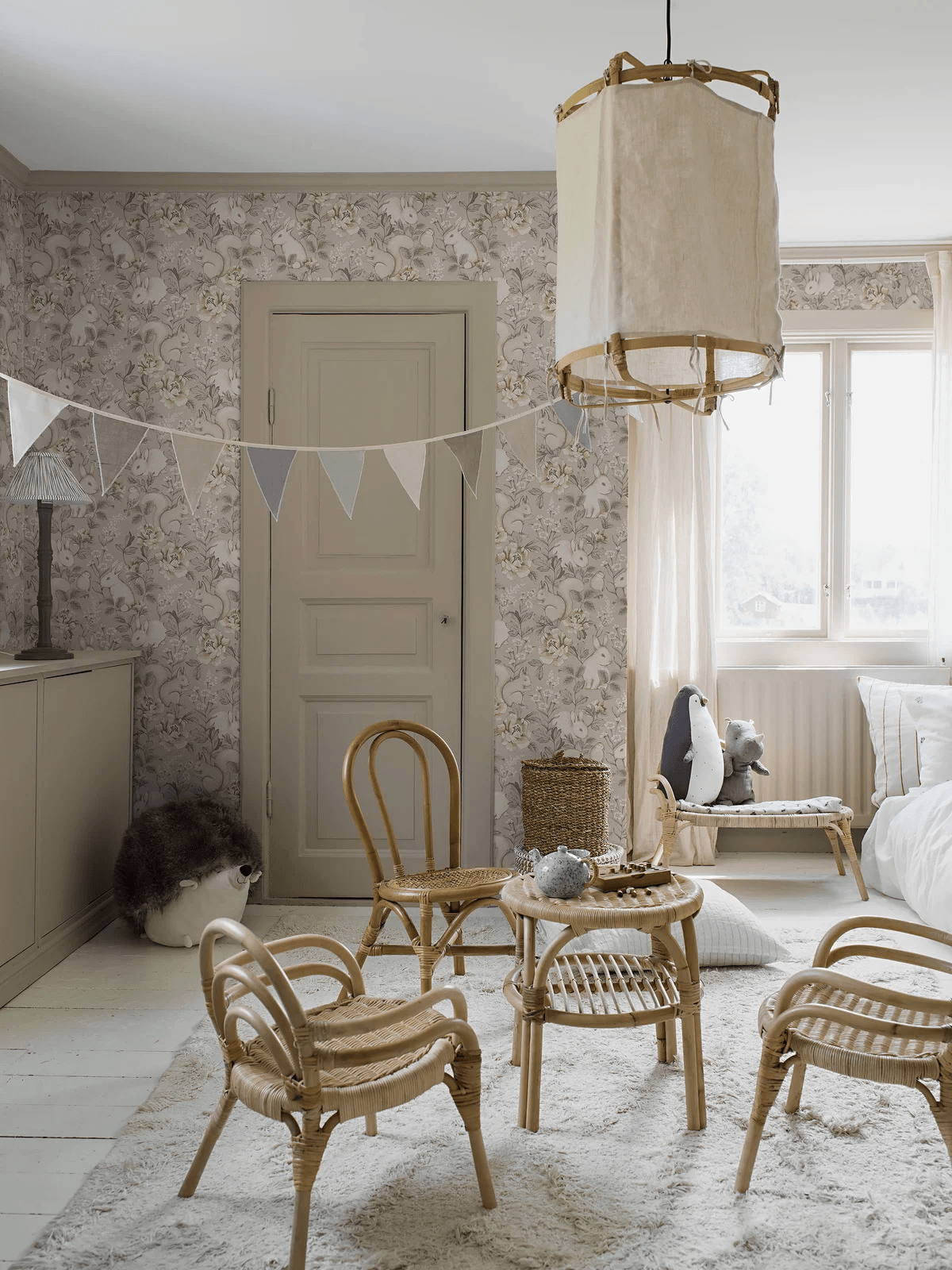 Magic Forest - Beige tapet til elegant indretning