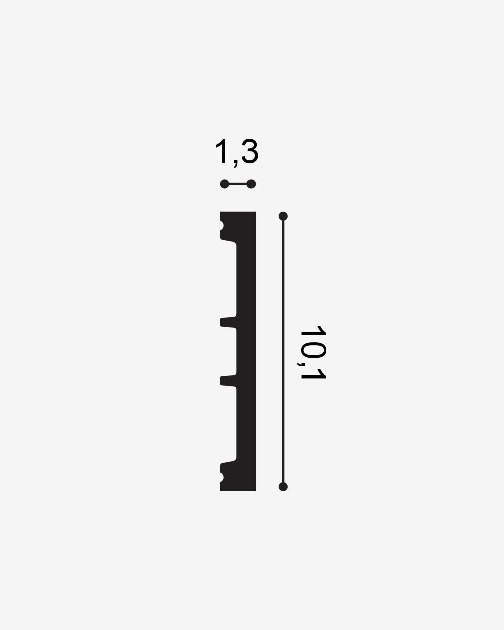 DX163-2300 Duropolymer Vægliste