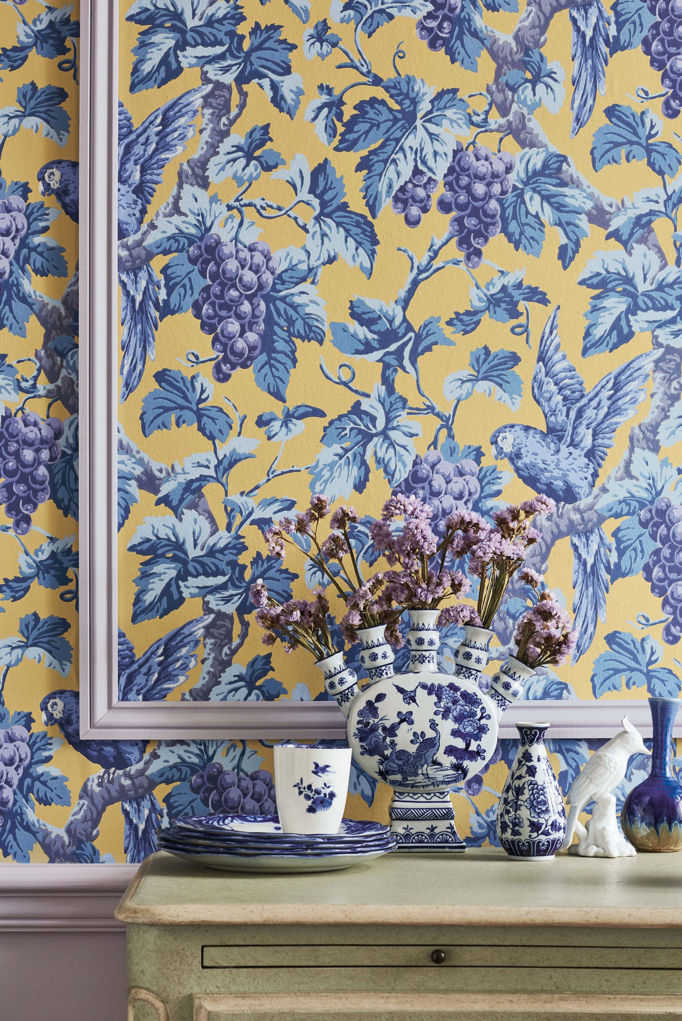 Woodvale Orchard - Blue & Ochre