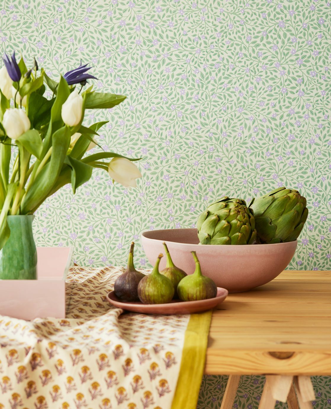 Little flowers - Green/Puple
