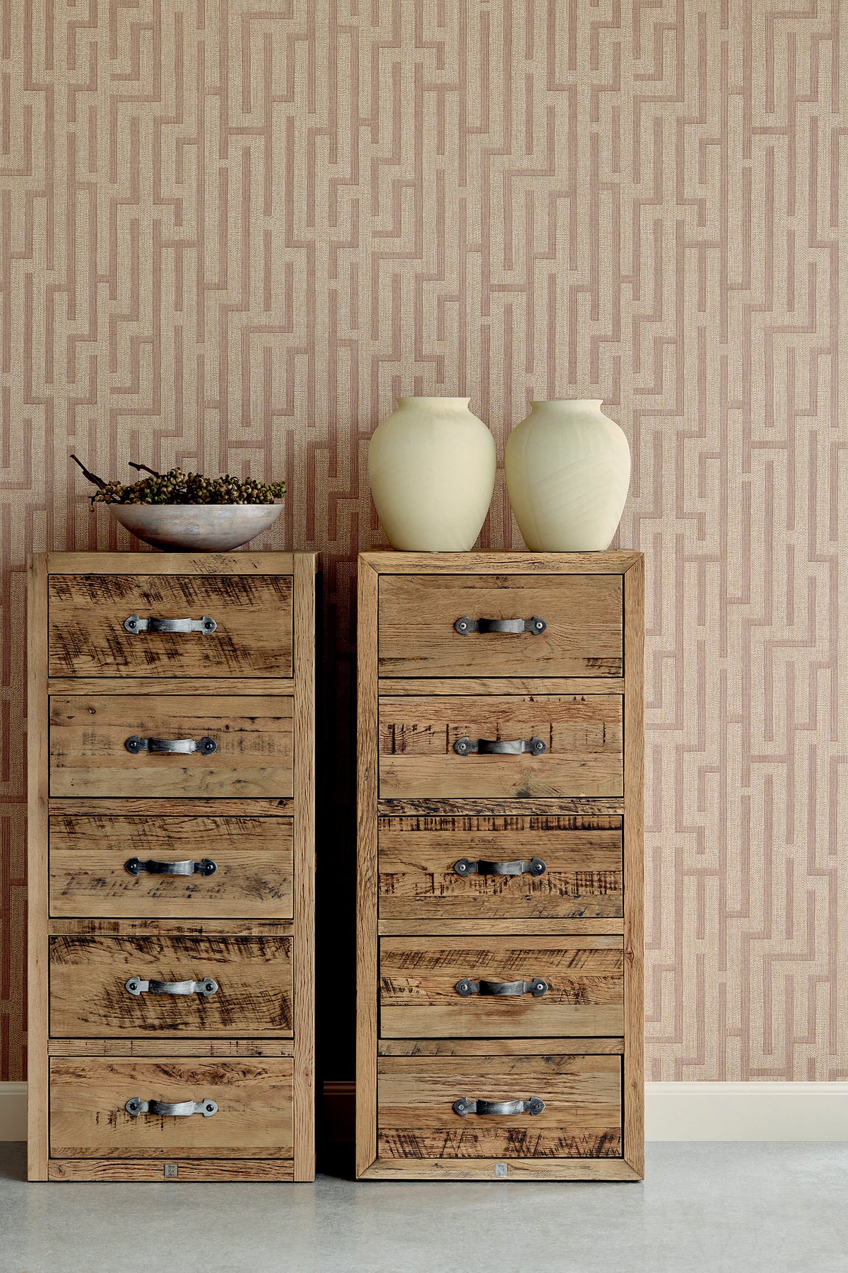 Linen Trellis - Brown