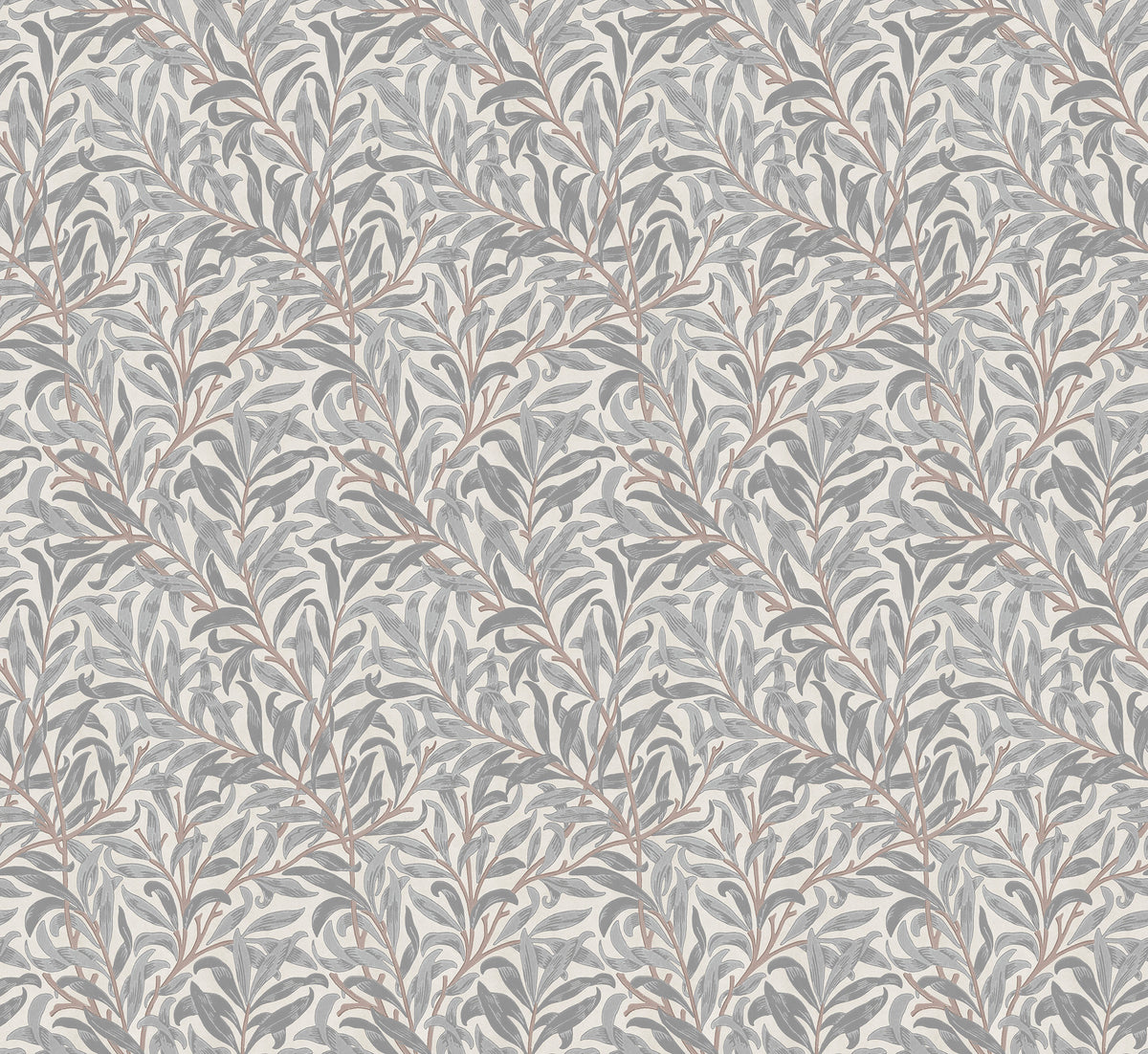 Willow Bough Mural - Grey & White
