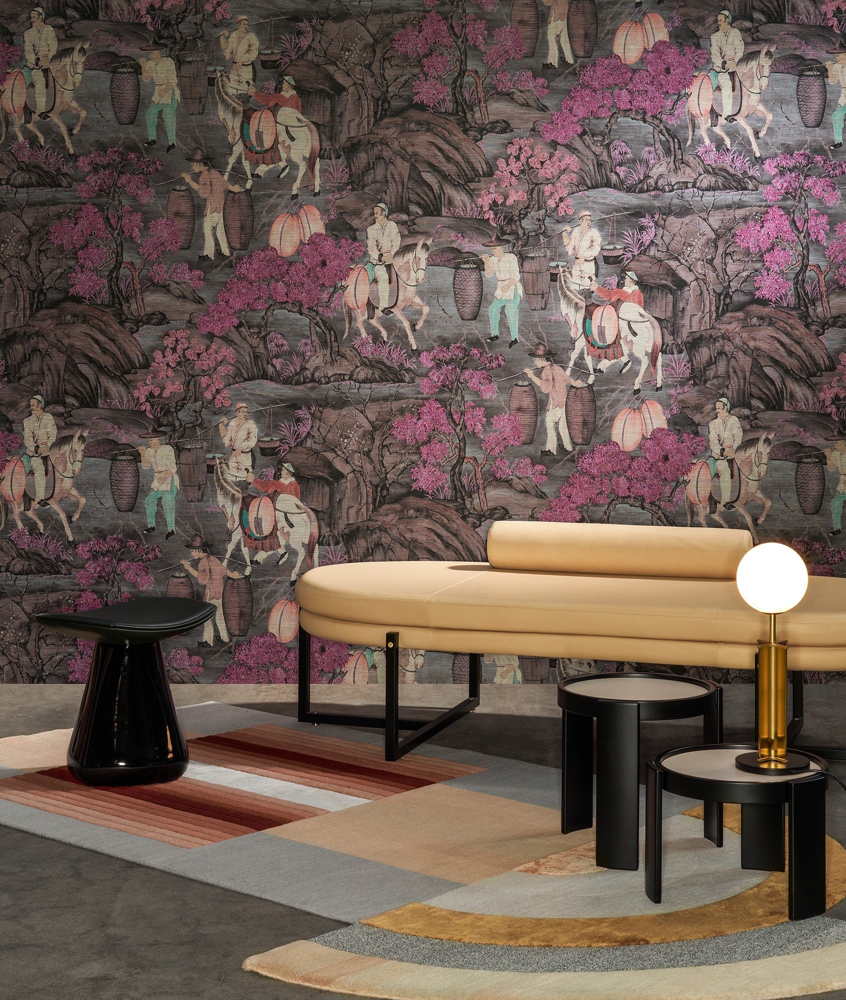 Toile de Tibet - Pink Blossom