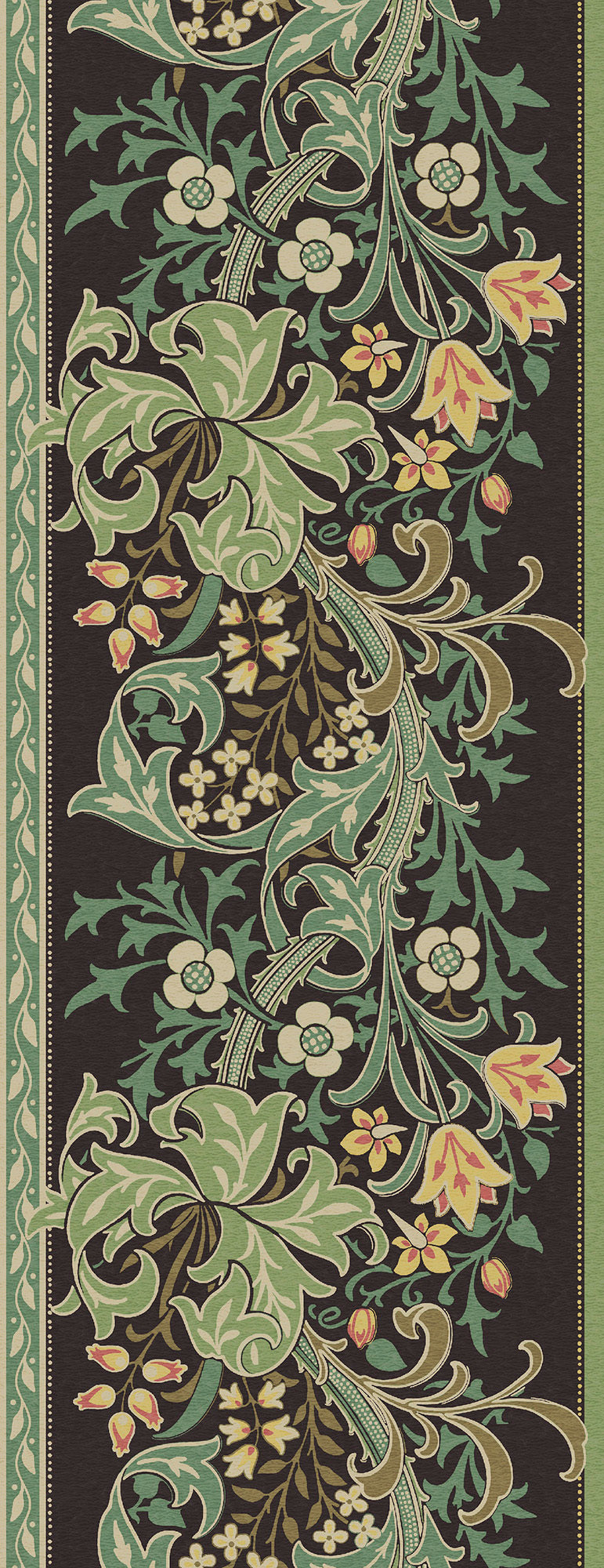 Golden Lily Bård - Black & Green