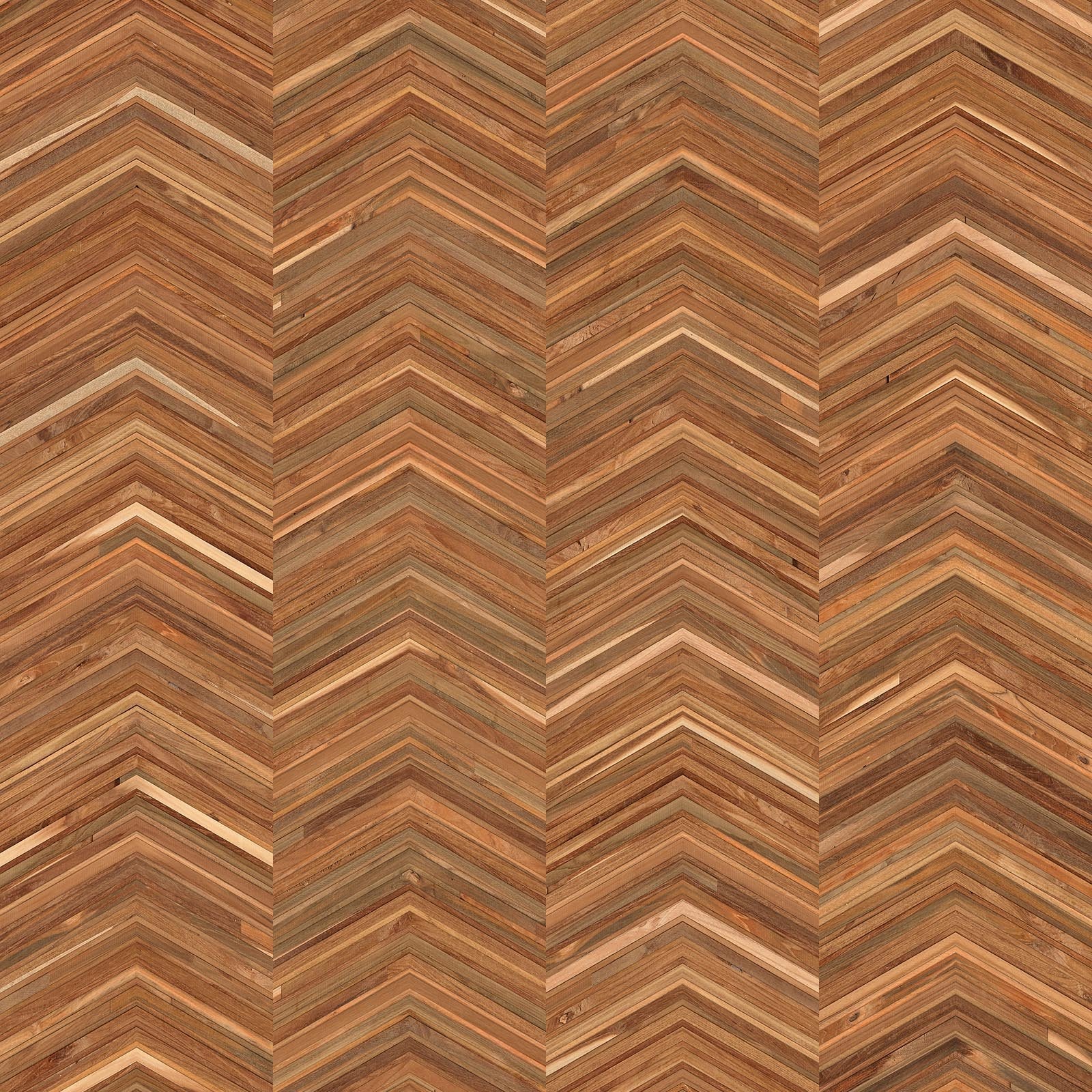 Chevron Timber Strips - Teak on teak