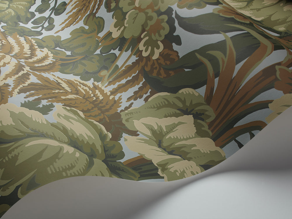 Royal Fernery - Khaki and Print Room Blue