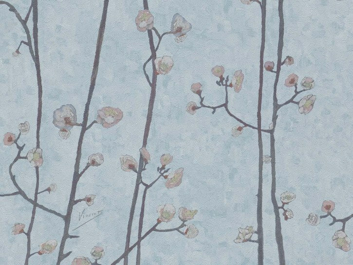 Flowering Plum Orchard - Blue
