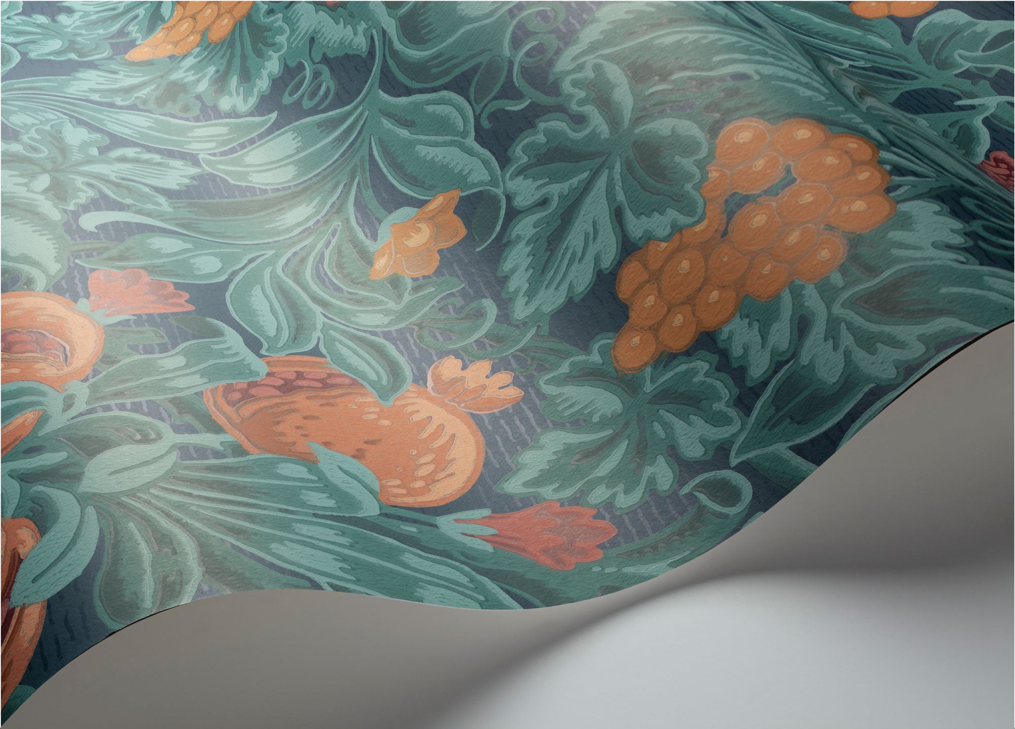 Vines of Pomona - Burnt Orange & Teal