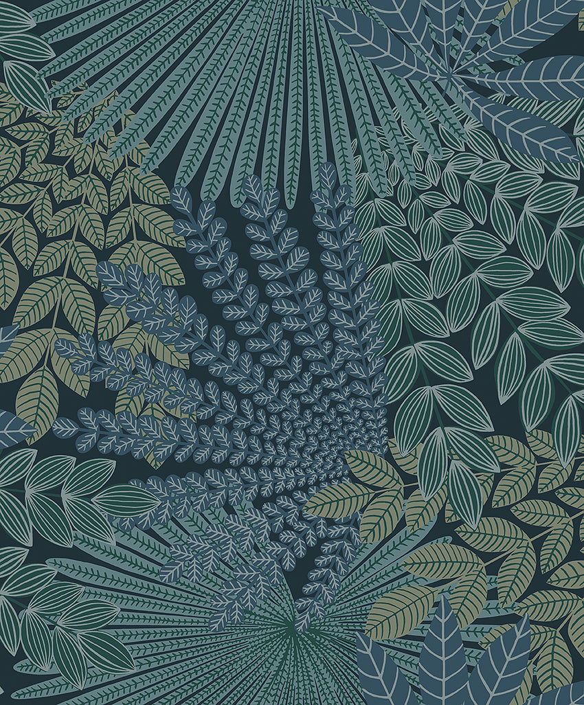 Velvet Leaves - Dark Blue