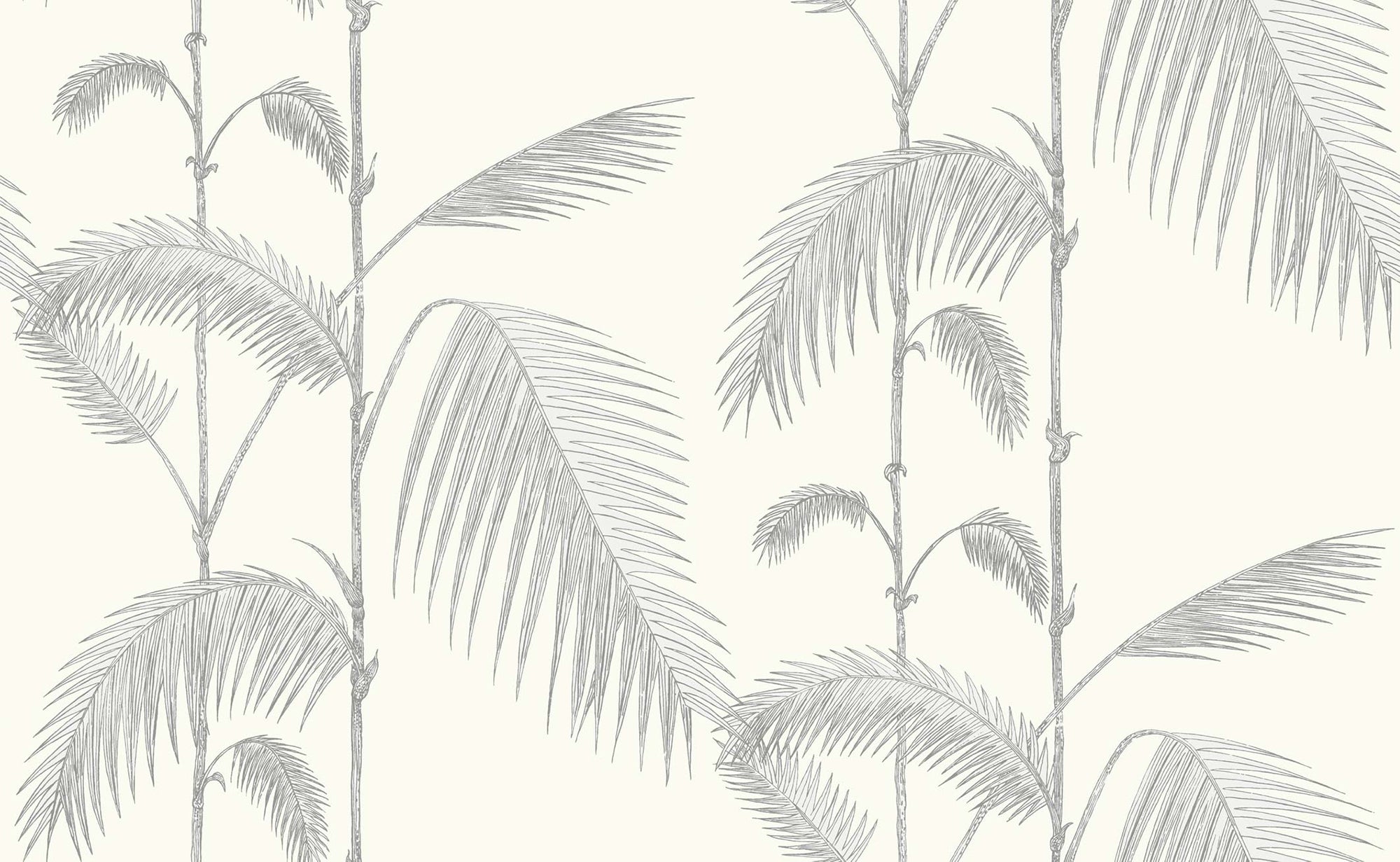 Palm Leaves - Soft Grey on Pearl