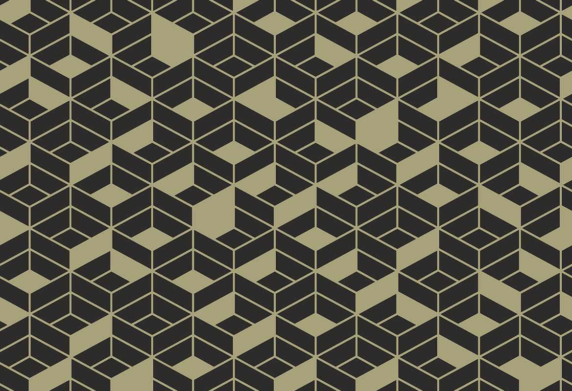 Tinted Tiles - Flake - Black & Gold