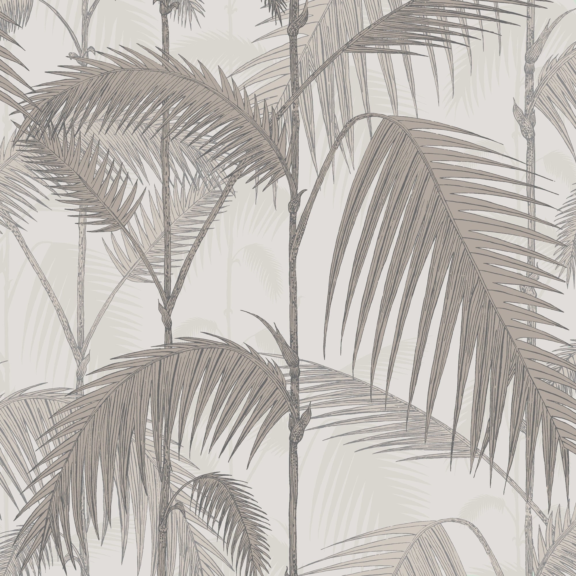 Palm Jungle - Stone and Taupe
