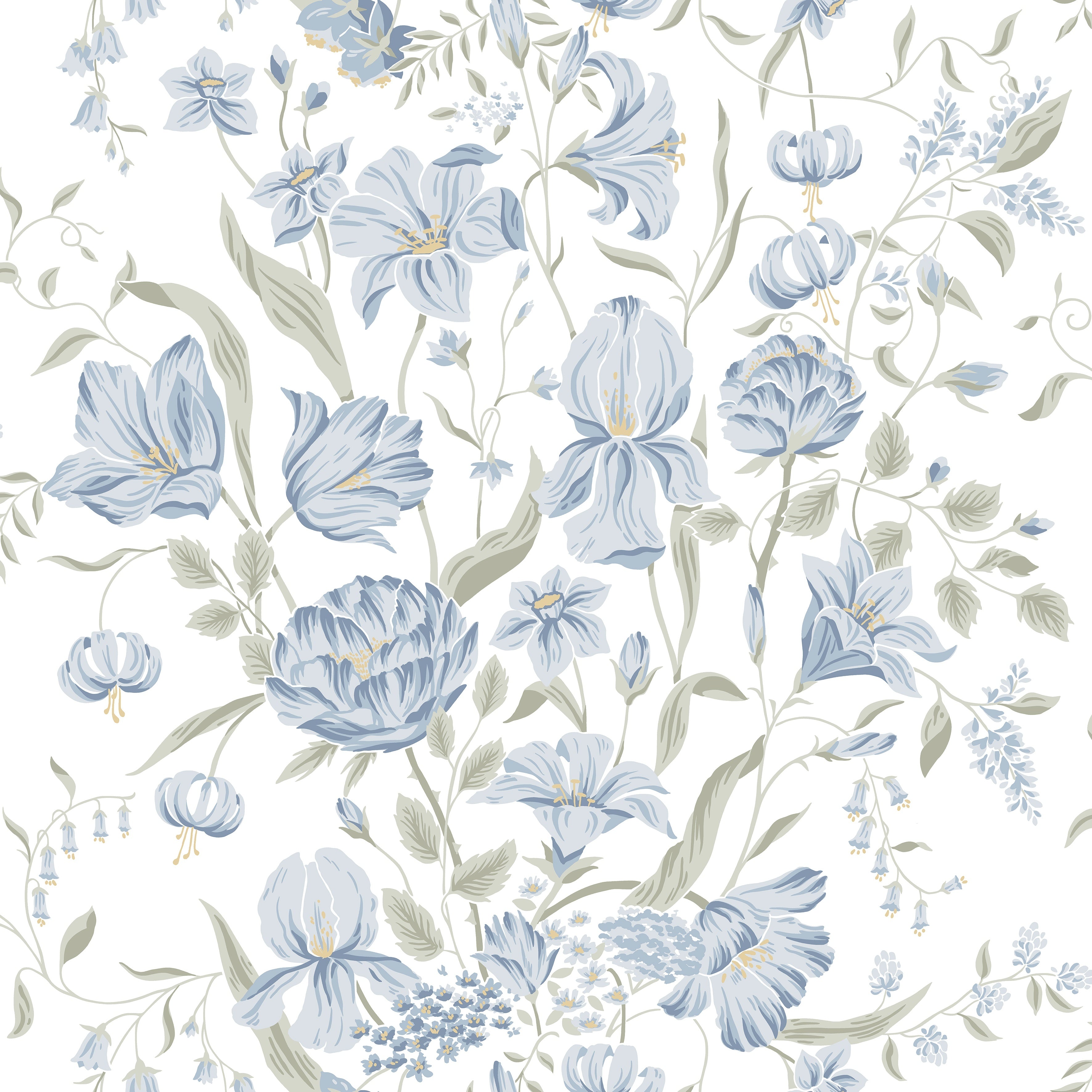 Karins Bukett - Sky Blue - Tapetprøve
