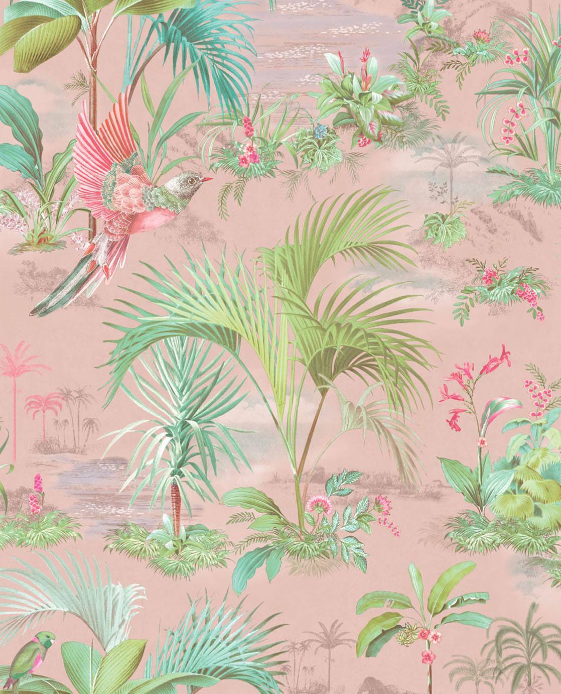 Palm Scene - Pink
