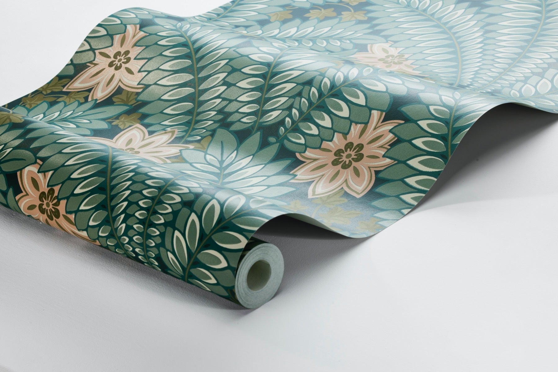 Hidden Ivy - Green & Rose