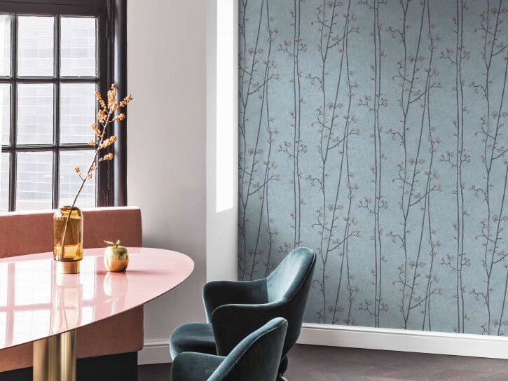 Flowering Plum Orchard - Blue