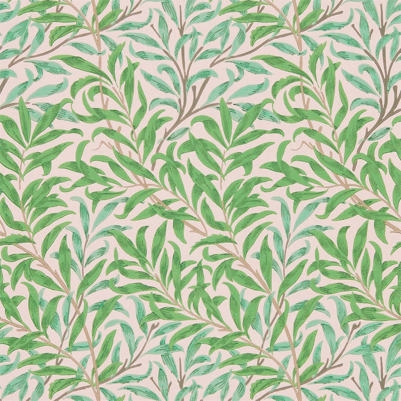 Willow Bough - Pink/Leaf Green