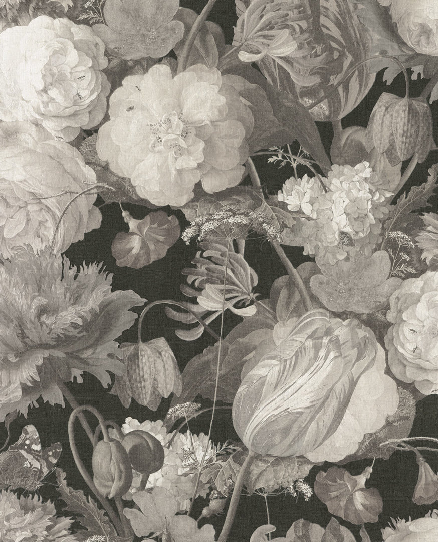 Masterpiece - Dutch Flowers - Black & White