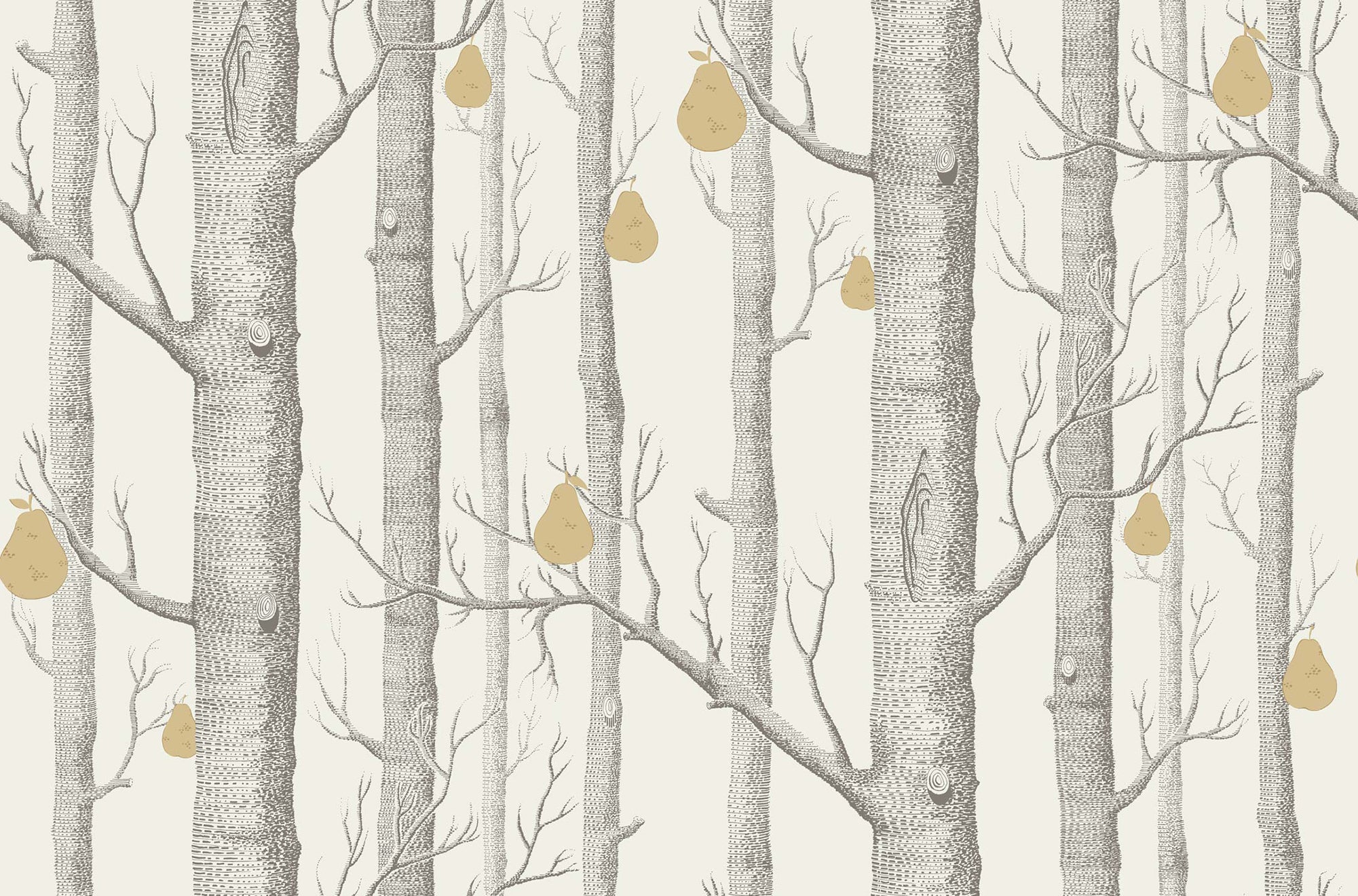 Woods & Pears - Soot & Gold on Stone