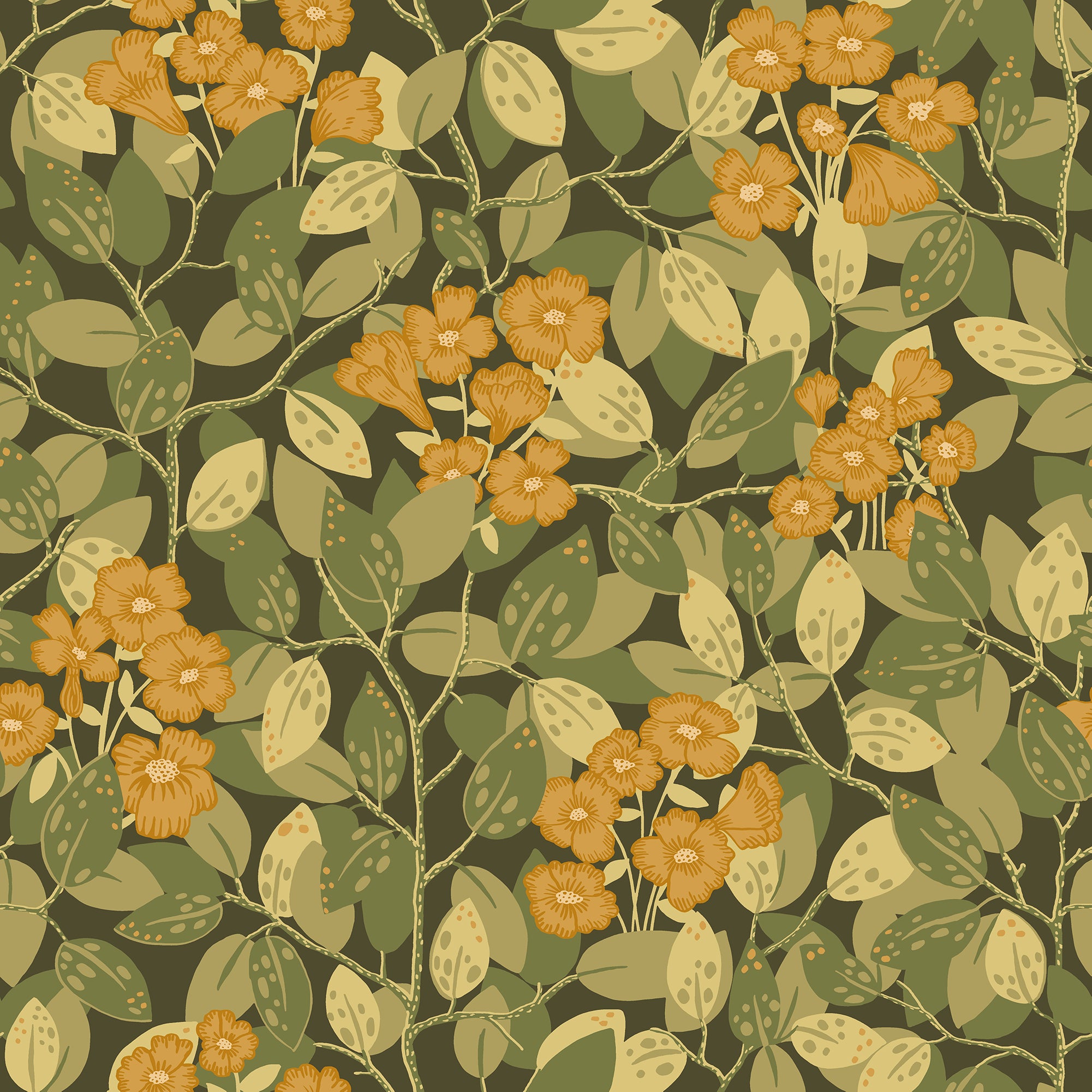 Henni - Dark Green & Yellow